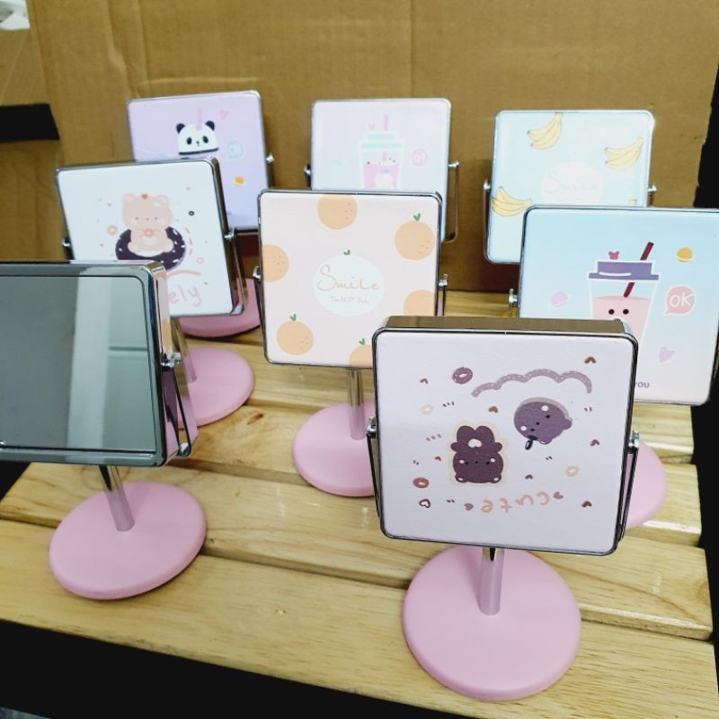 Gương Để Bàn Mini Xoay 360° độ Hình Cute