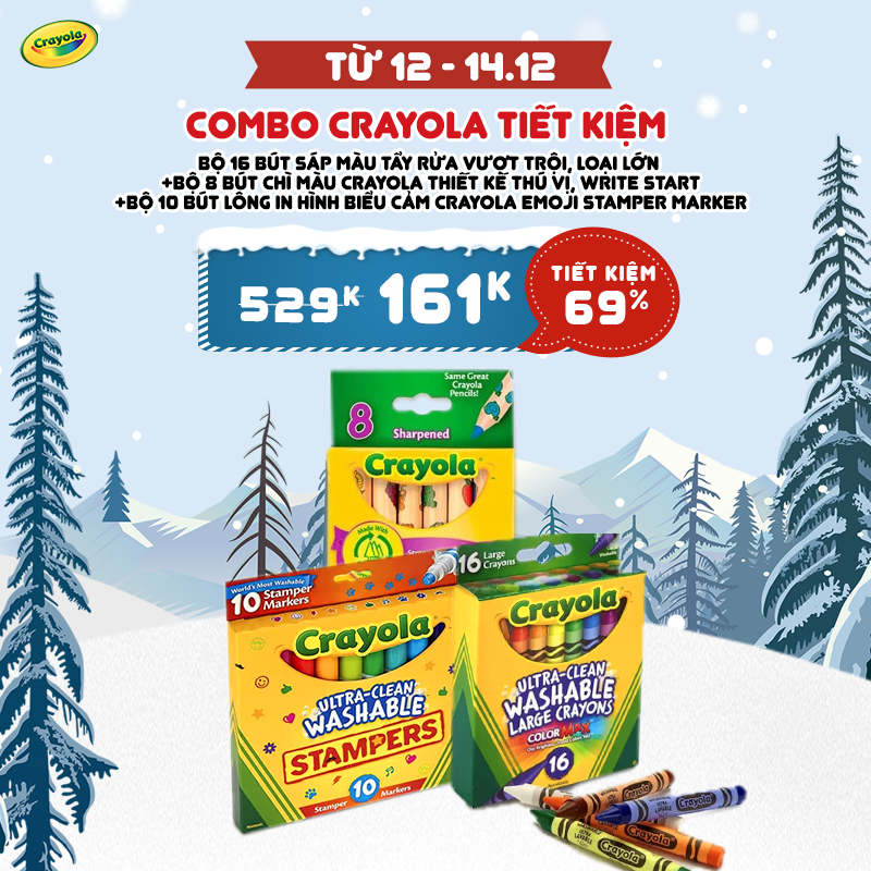 Combo Crayola DIY bộ 3 bút màu tiết kiệm cho bé