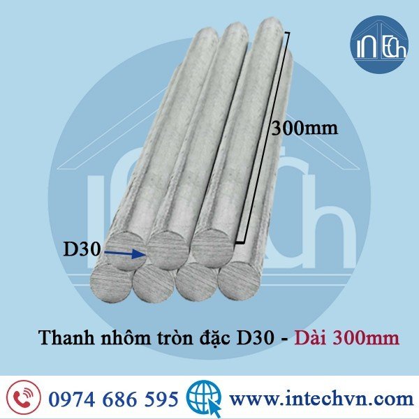 NHÔM THANH TRÒN ĐẶC A6061 HQ Phi 30mm (D30)