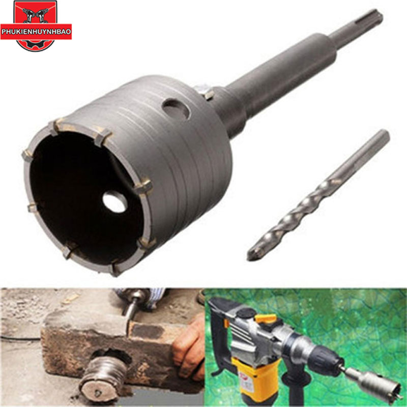Mũi khoan rút lõi, khoan khoét bê tông, tường chân sds plus chắc chắn yushan/ hinh anh thuc te