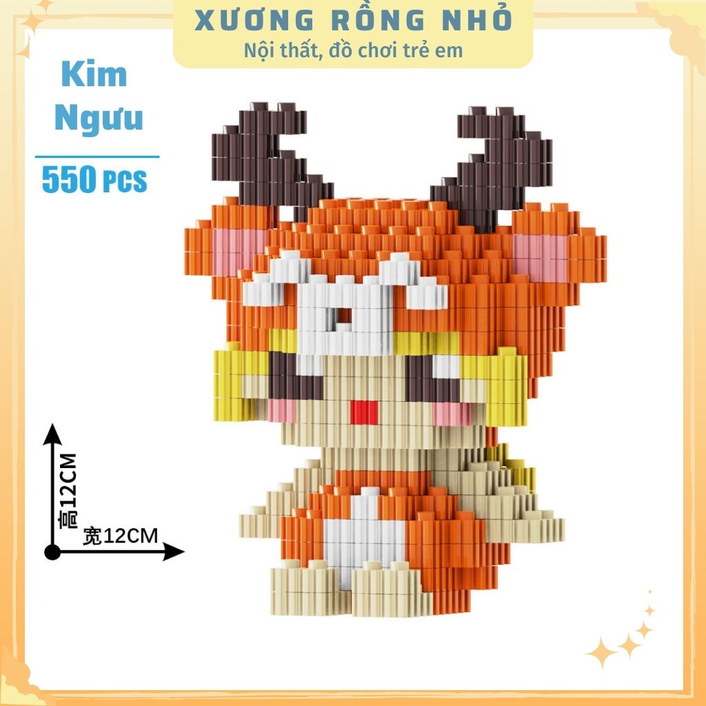 ,Mô hình lắp ráp 12 con giáp  3D mini