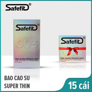 Bao Cao Su SafeFit Siêu Mỏng 003 hộp 12 + Tặng Bao Cao Su SafeFit Siêu thumbnail