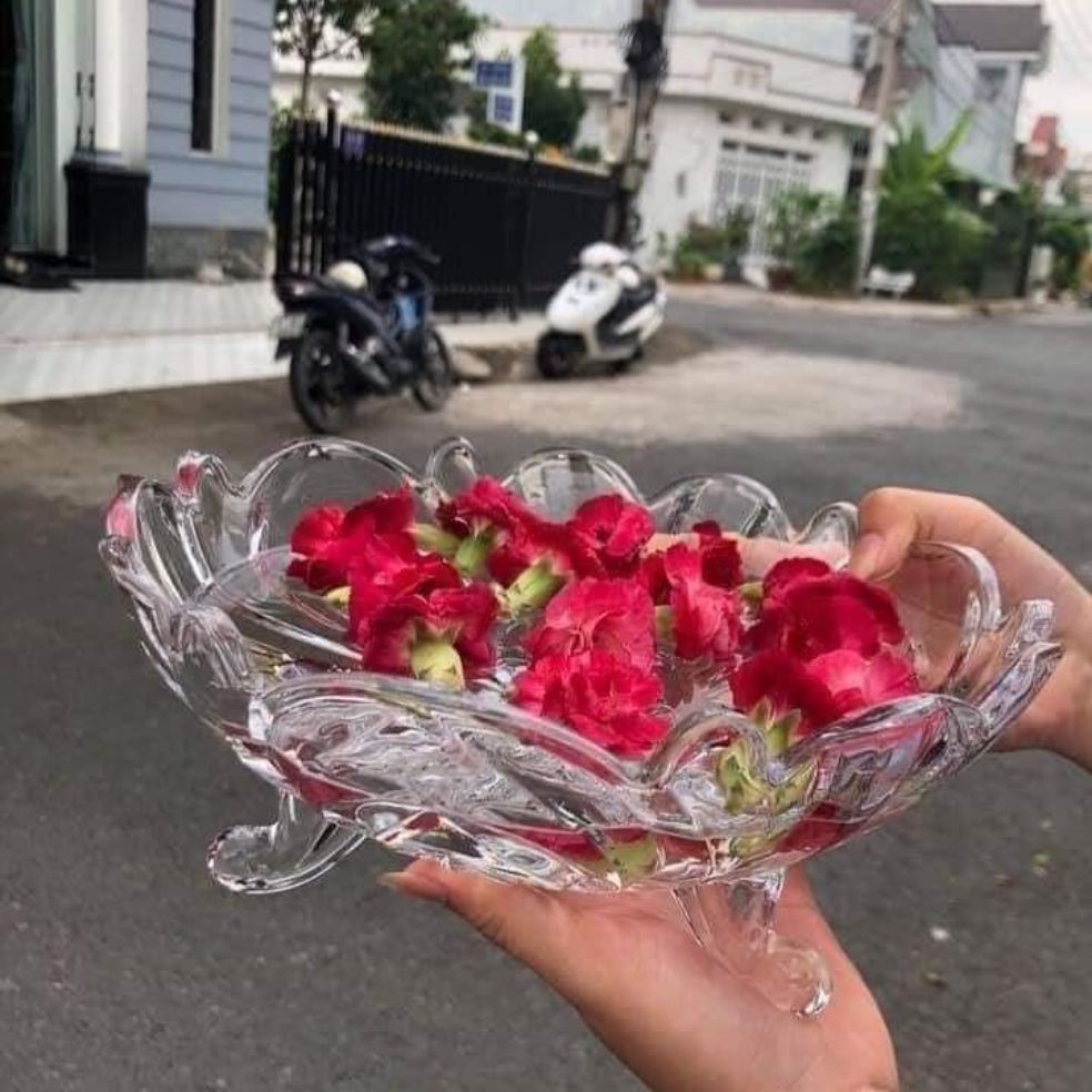 🍀✨🌸ĐĨA THUỶ TINH 3 CHÂN🍀✨💰 49k( giá siêu thị 110k )