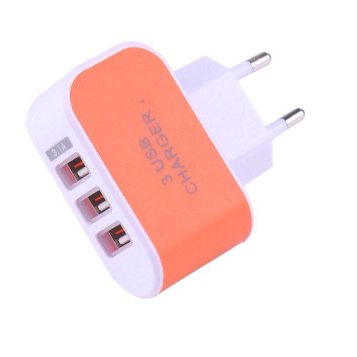 Cốc Sạc 3 Cổng USB - Có Đèn Led - Siêu Tiện Lợi