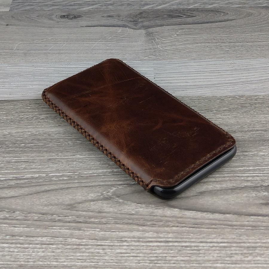 Bao Da Rút Iphone XR Vintage Da Bò
