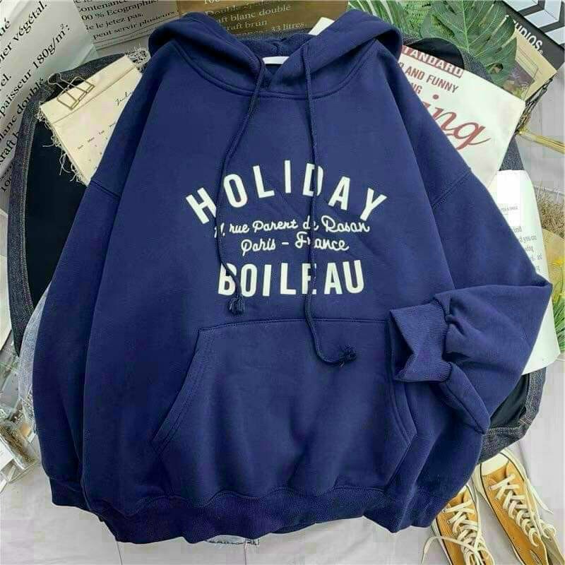 Áo khoác hoodie nam nữ form rộng phối mũ có dây rút giữ ấm in họa tiết chữ cực xinh xắn
