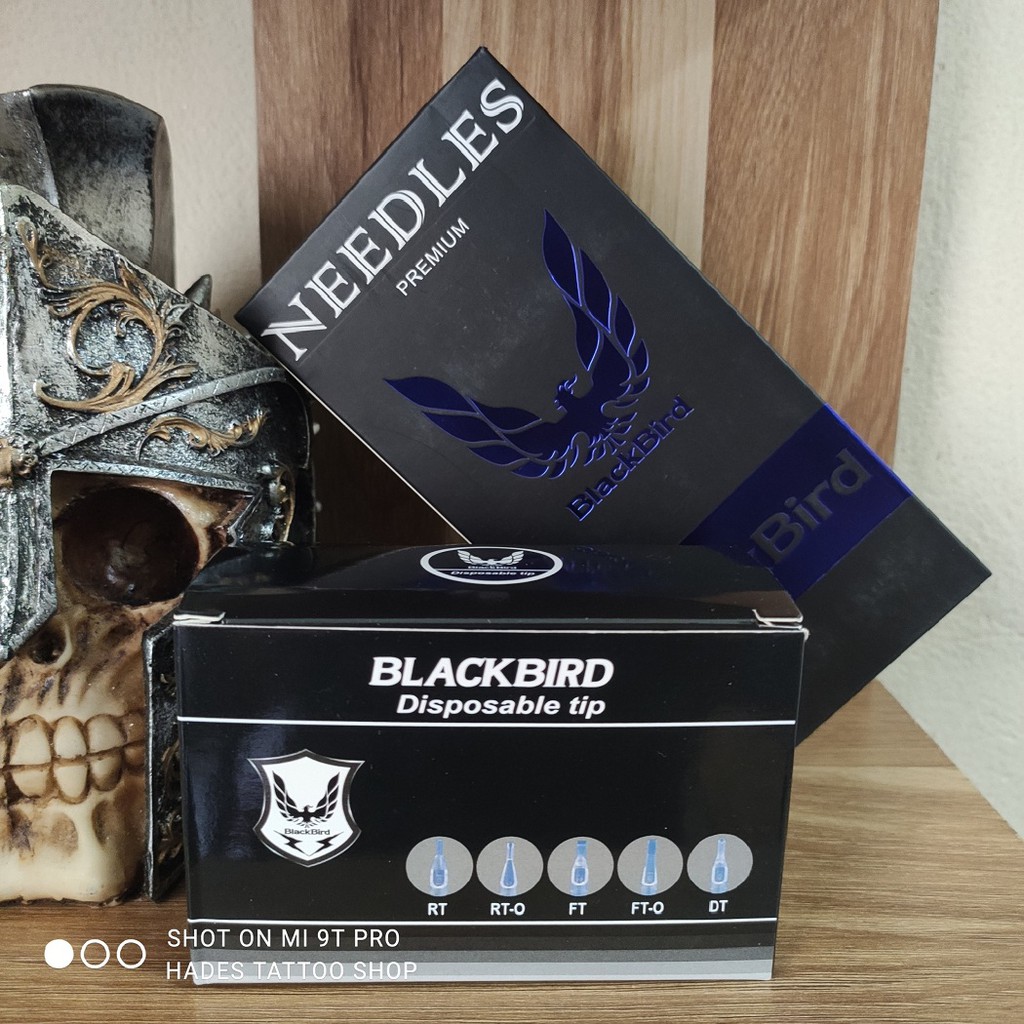 Bộ Kim xăm hình + Ngòi 7RL chạy khung Black Bird