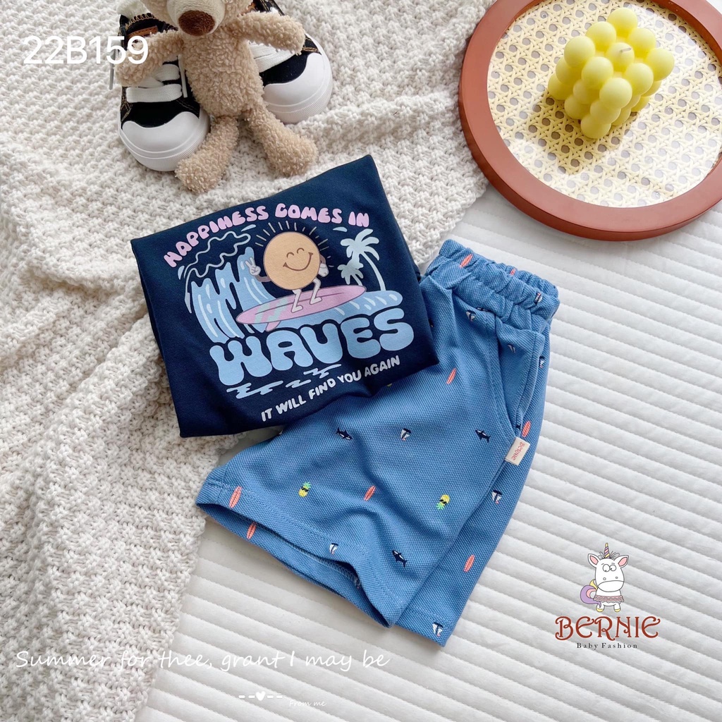 Bộ cộc bé trai Happy Waves Bernie