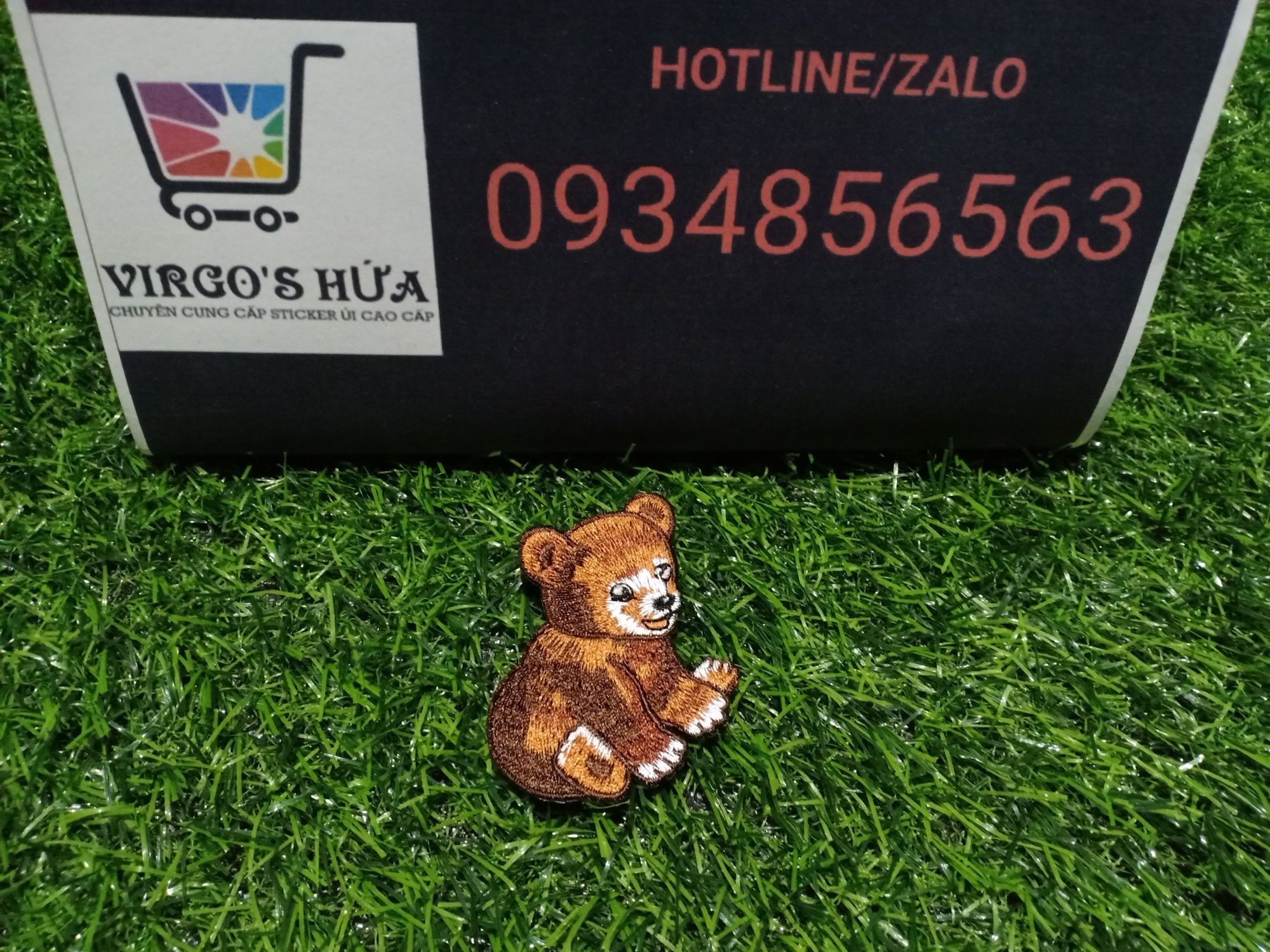 Sticker Dán Thêu Ủi Hình Gấu ( Loại VIP )