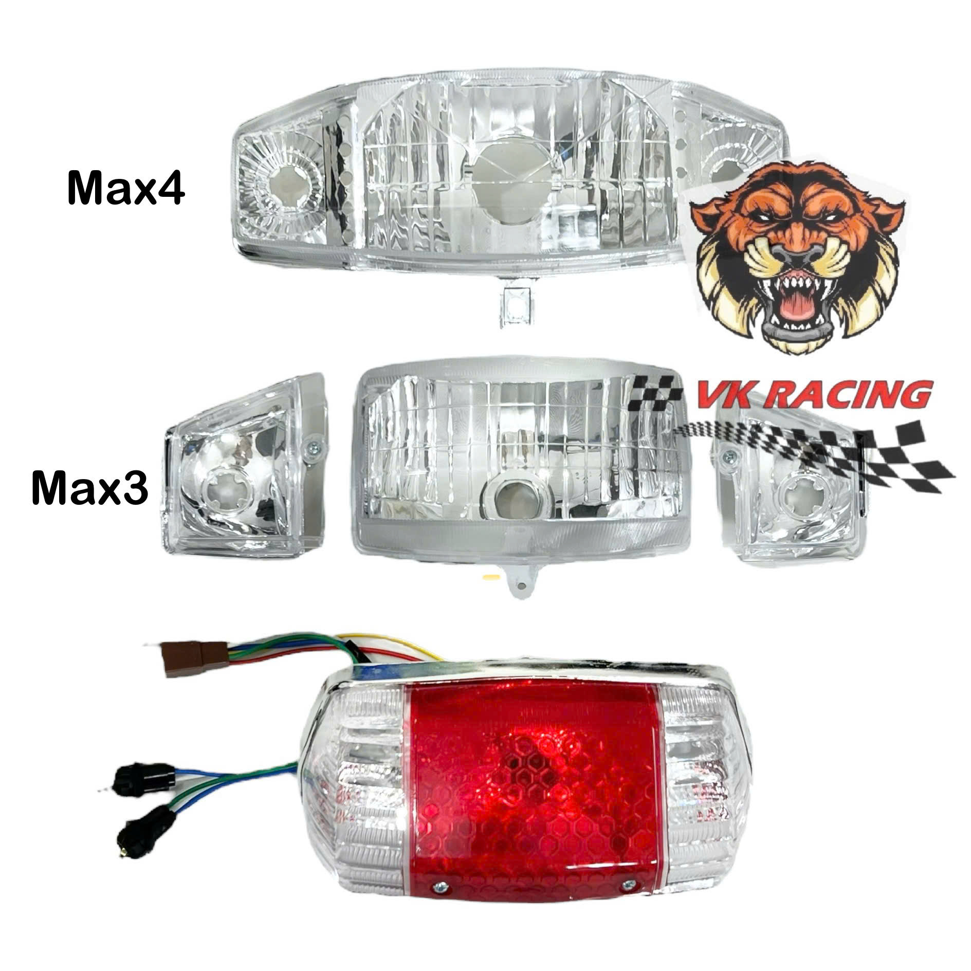 Combo chóa đèn đuôi đèn xi nhan max 3 - max 4