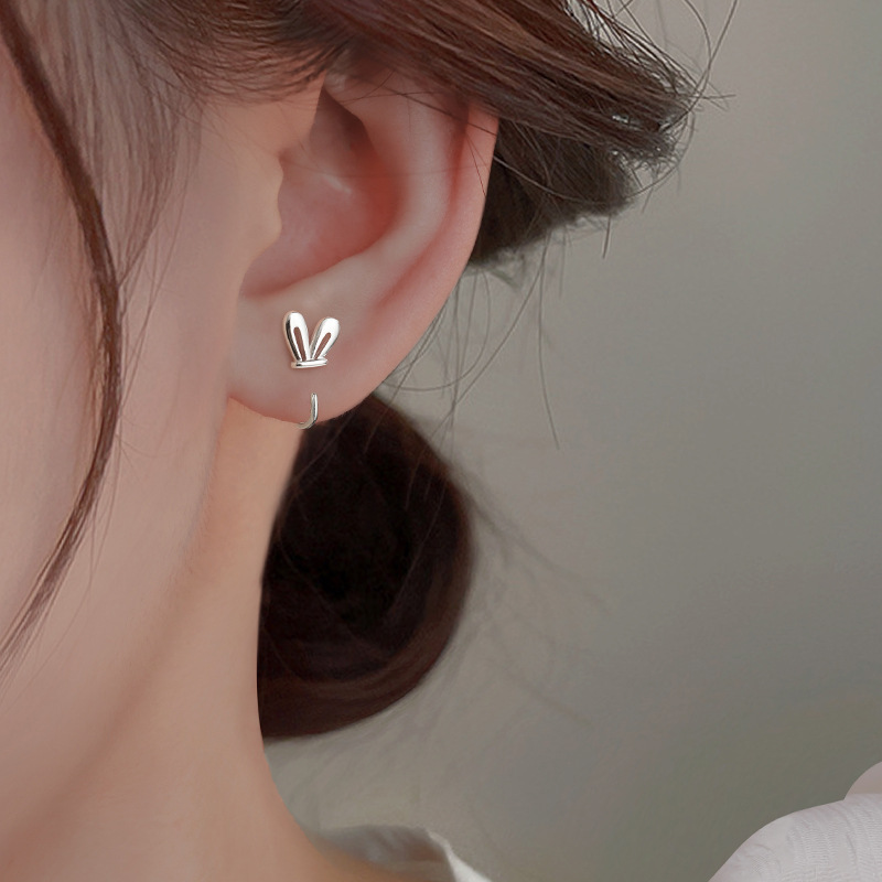 1 chiếc - Khuyên tai móc thỏ dễ thương