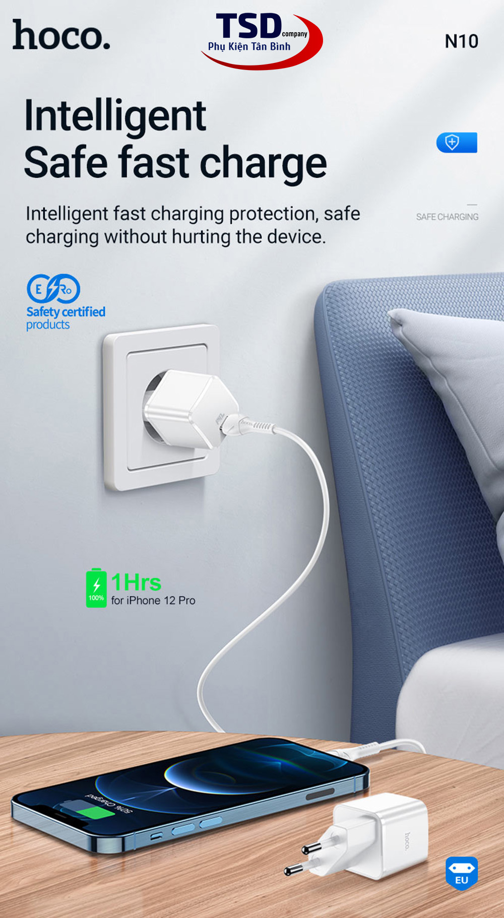 Củ Sạc Nhanh Hoco N13 PD 20W Chính Hãng