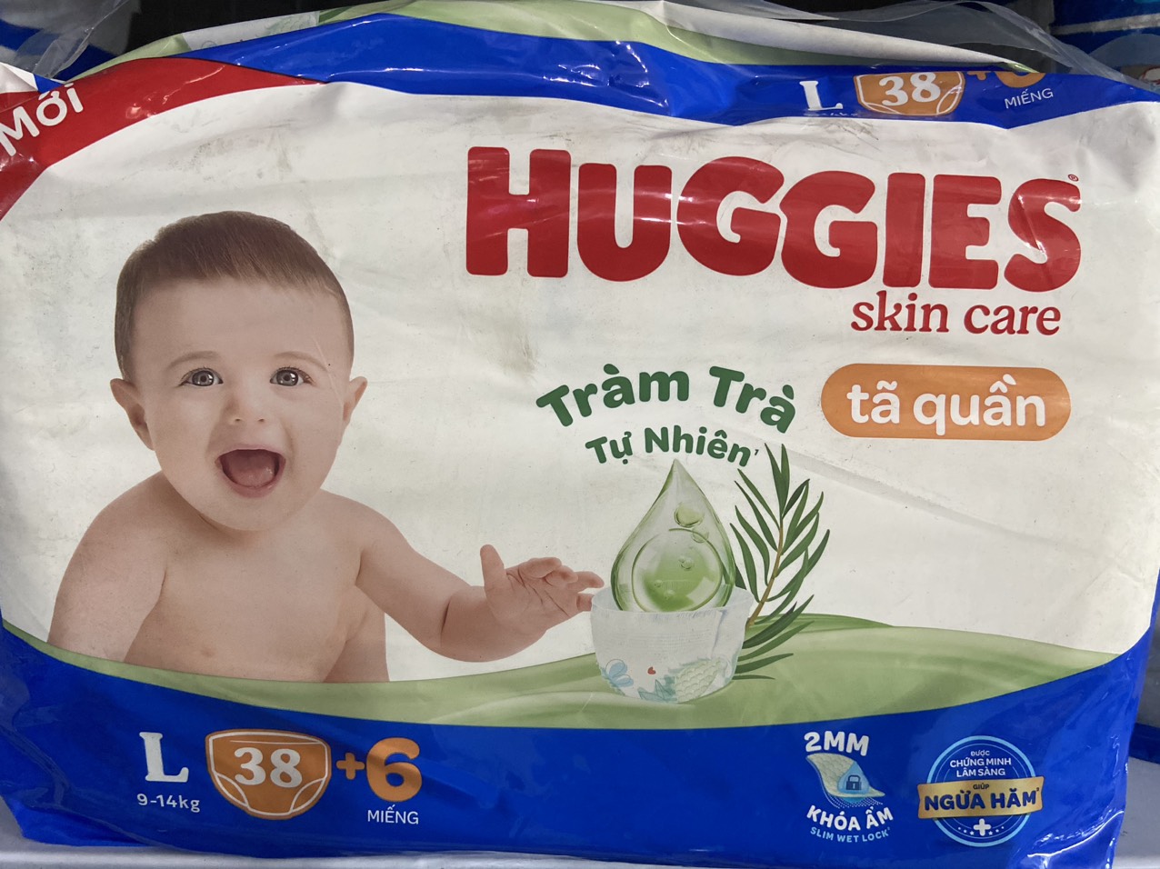 Tã Quần Huggies Hương Tràm Trà L38 ( từ 9-14kg)