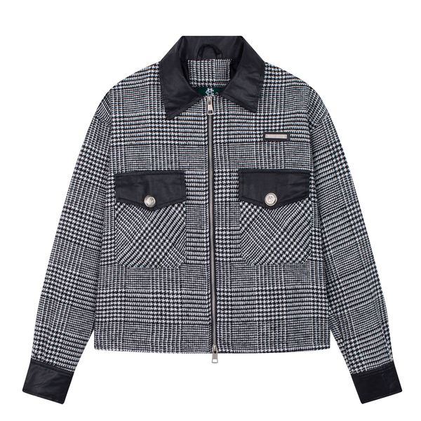 Áo khoác dạ nam MIKENCO Tartan wool overshirt
