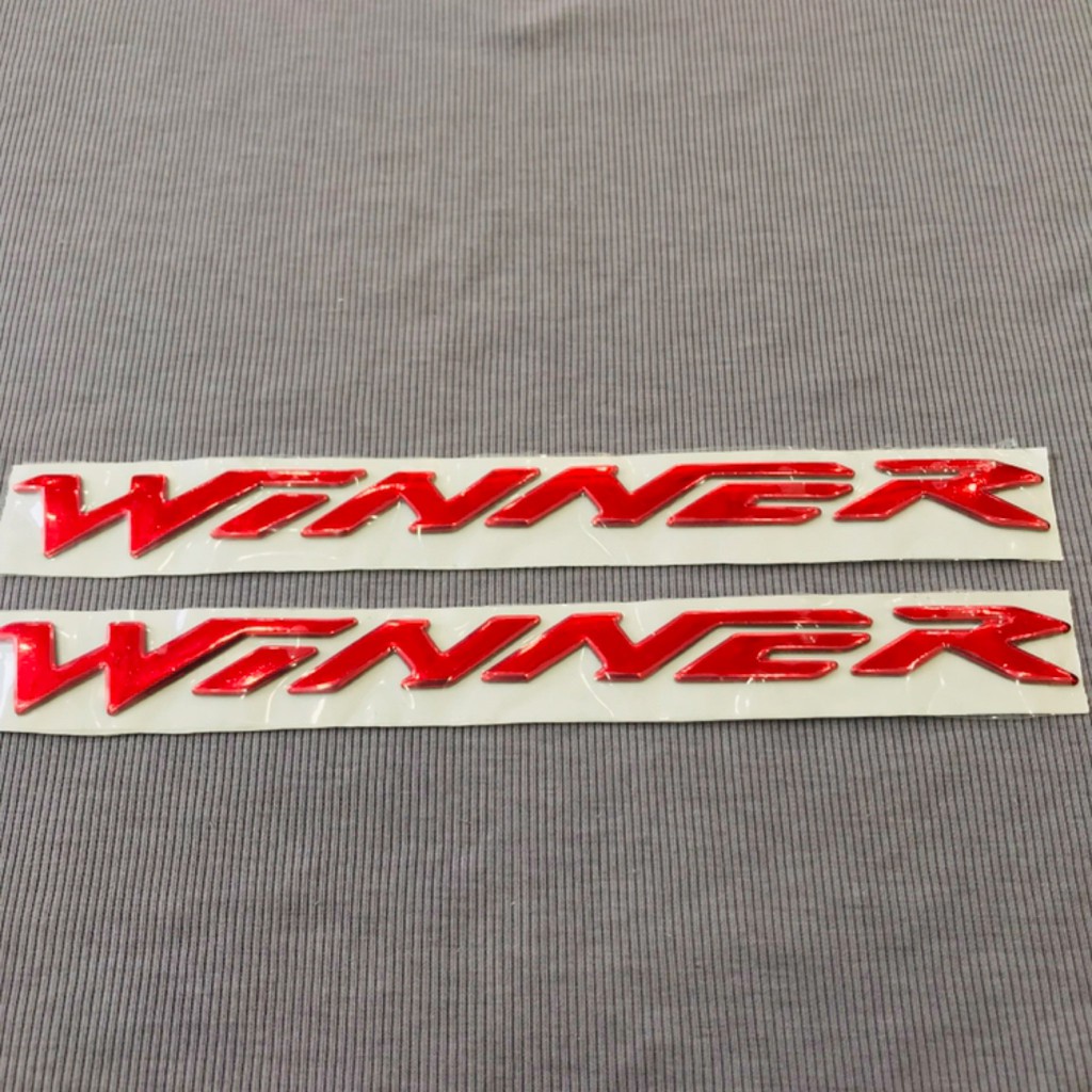 Cặp tem chữ nổi dán xe máy Honda winner màu đỏ