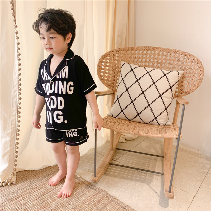 Pijama Cộc Tay Cho Bé Chất Lụa Cao Cấp In Chữ Cực Cute SUMO KID, Đồ Ngủ Lụa Cộc Tay Trẻ Em Từ 6-27Kg