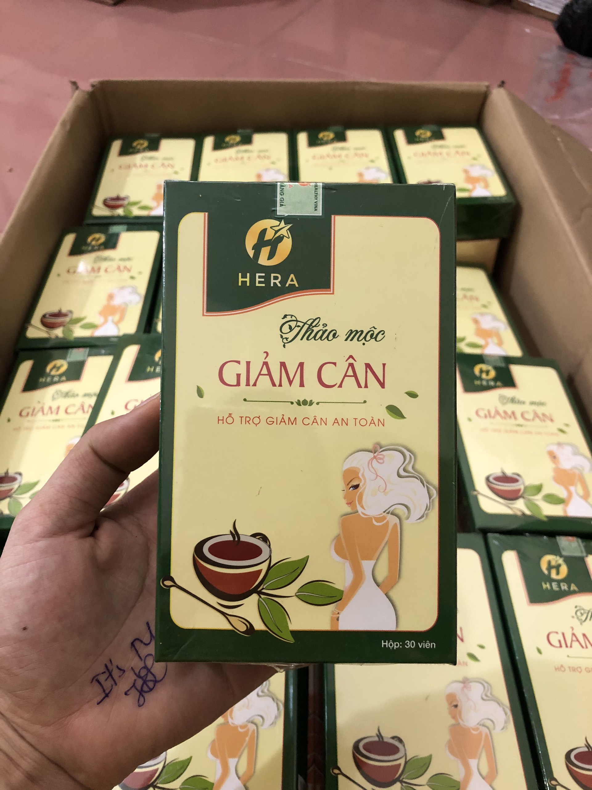 Trà Giảm cân Hera Plus 30 viên+ kèm phiếu bảo hành