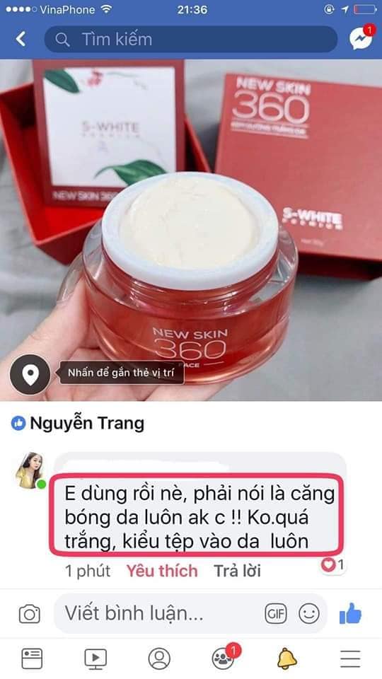[HCM]Kem Face Newskin 360 Swhite
