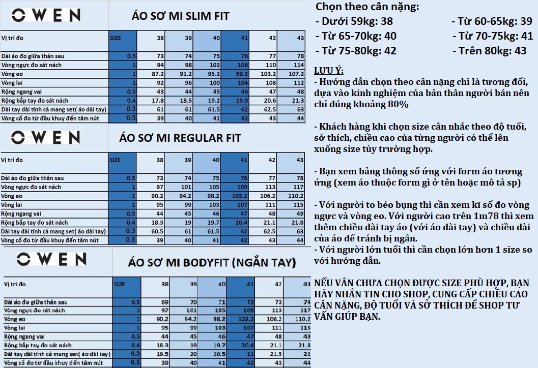 Áo sơ mi dài tay Owen AR68094D - Áo sơ mi nam chấm bi