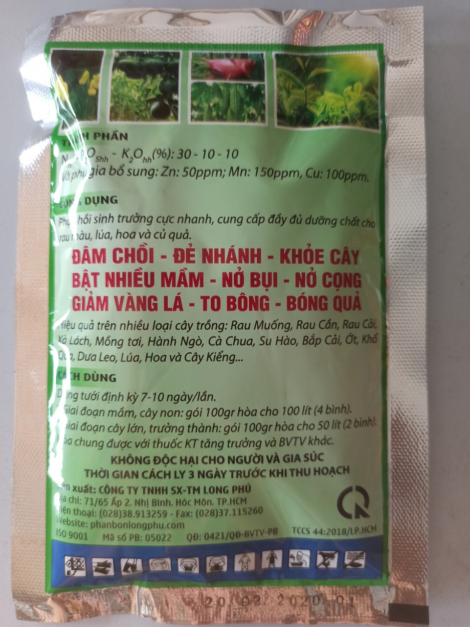 PHÂN BÓN AC 30-10-10 - DƯỠNG - Gói 100g