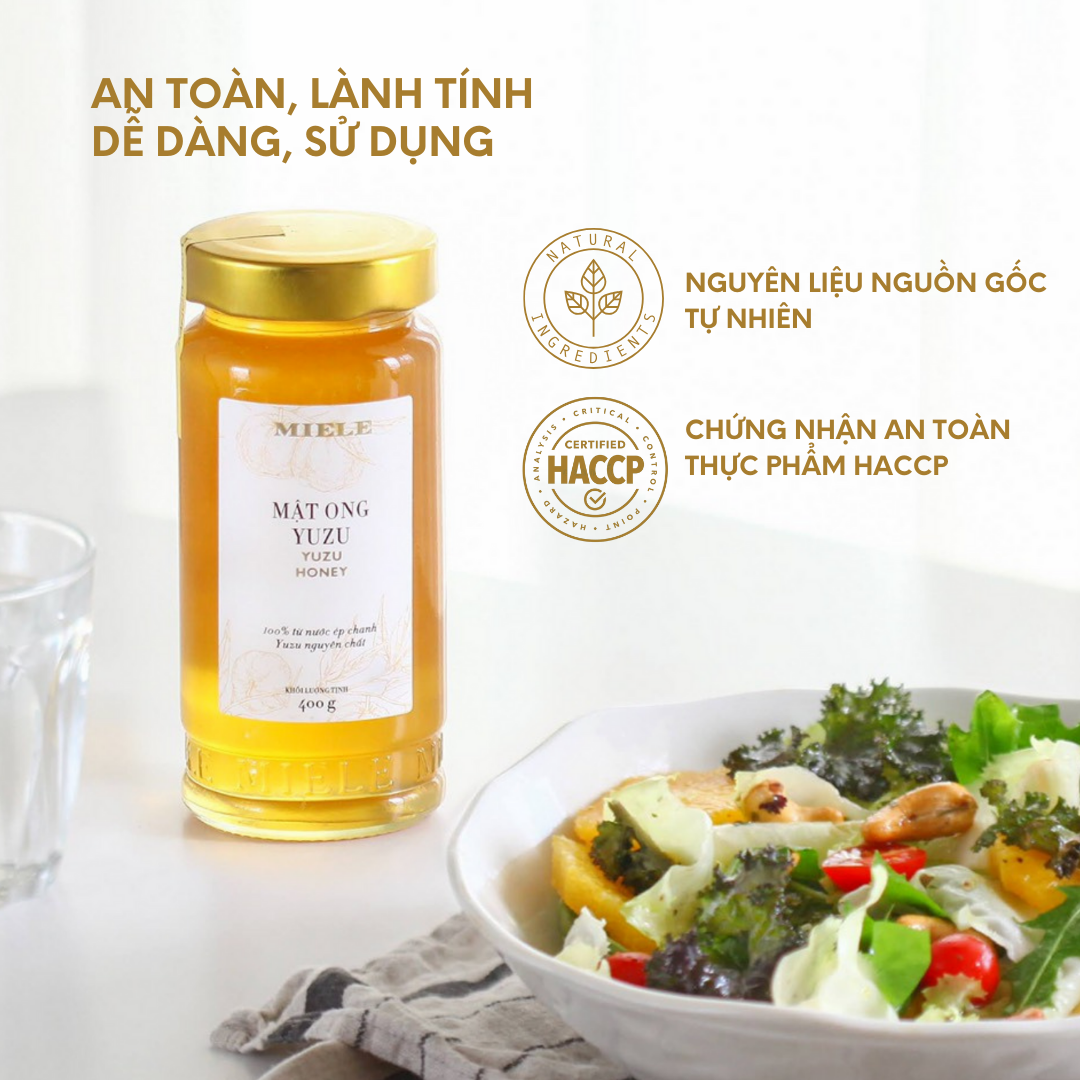 Mật Ong Chanh Yuzu Miele 400g