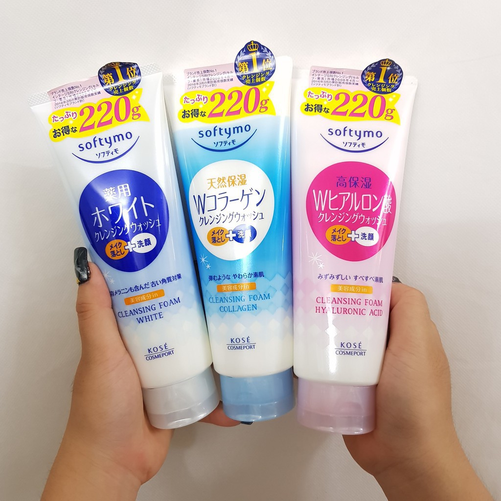 Sữa Rửa Mặt Trắng Da Kose Softymo Nhật Bản 220g