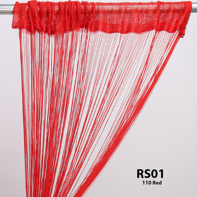 Rèm sợi chỉ trơn màu đỏ tươi 3m*3m Rèm sợi chỉ trang trí nhà hàng, shop, spa tiệc cưới