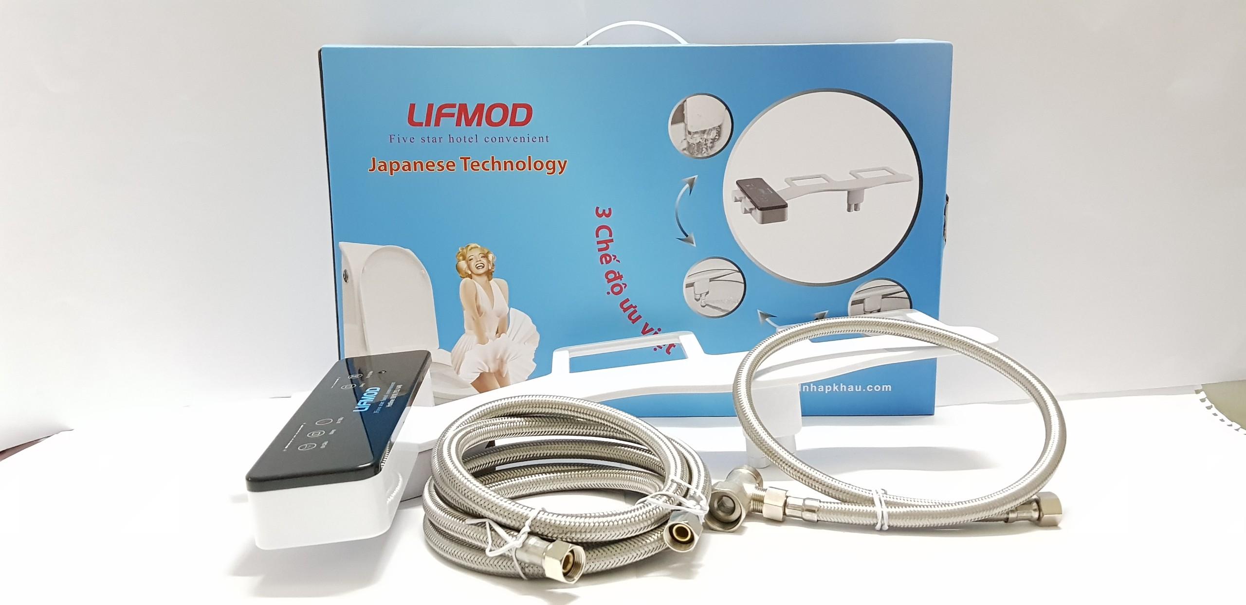 Rửa vệ sinh thông minh LIFMOD Bidet bản cao cấp có nước ấm Super Deluxe