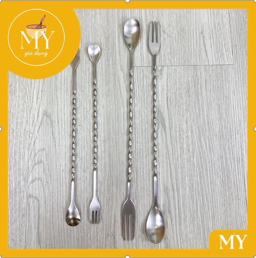 Thìa - muỗng pha chế bar spoon 26cm hoặc 32cm -thìa bar - thìa khuấy
