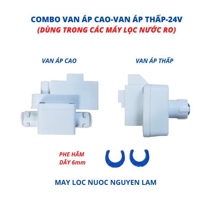 Combo Van Áp Cao - Van Áp Thấp - Dùng Trong Máy Lọc Nước RO