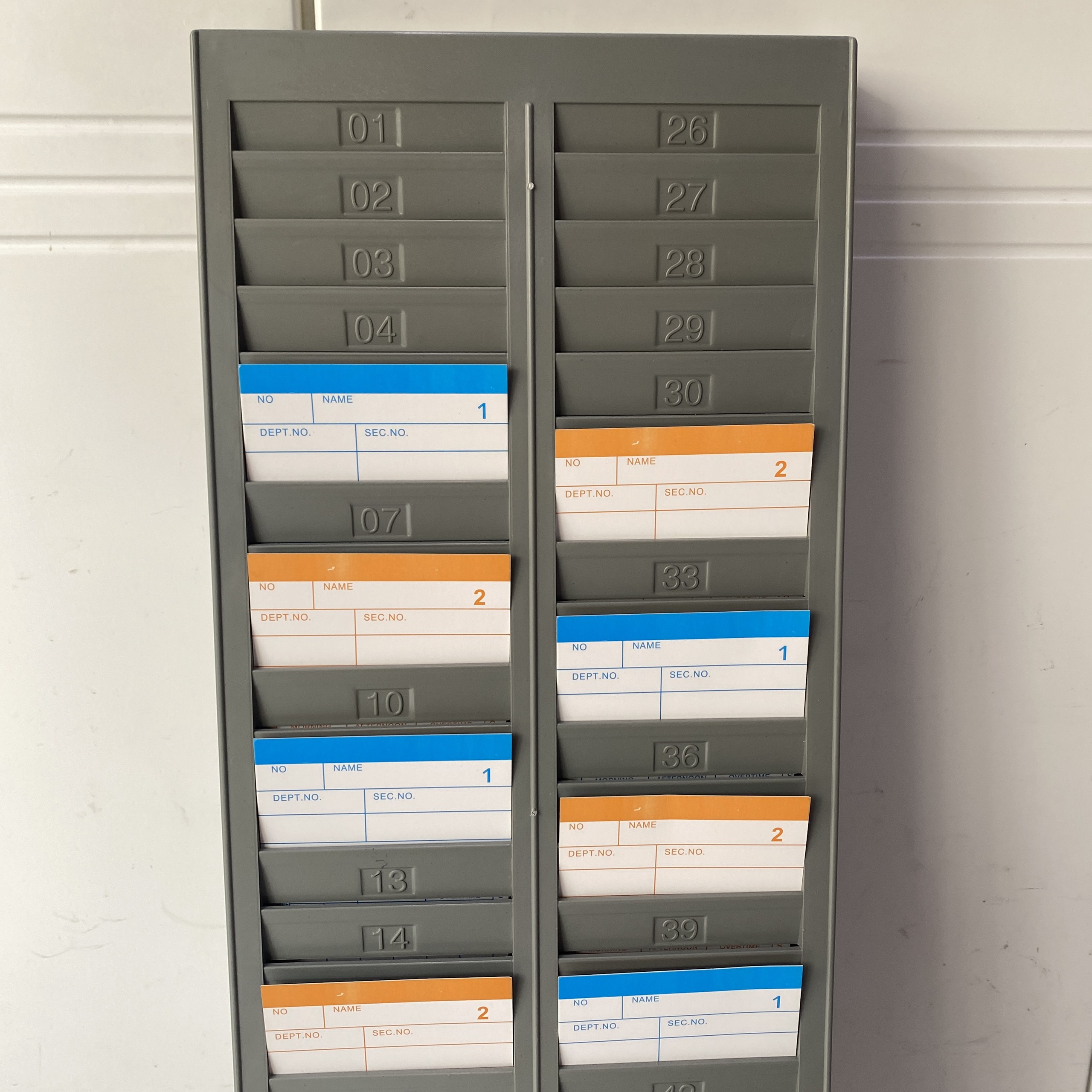 Paper Card Holder for Time Attendance Machine (50 Cards) in Gray and Black
