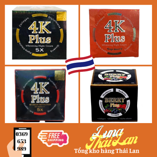 Kem 4k Plus Thái Lan dưỡng trắng da 30g