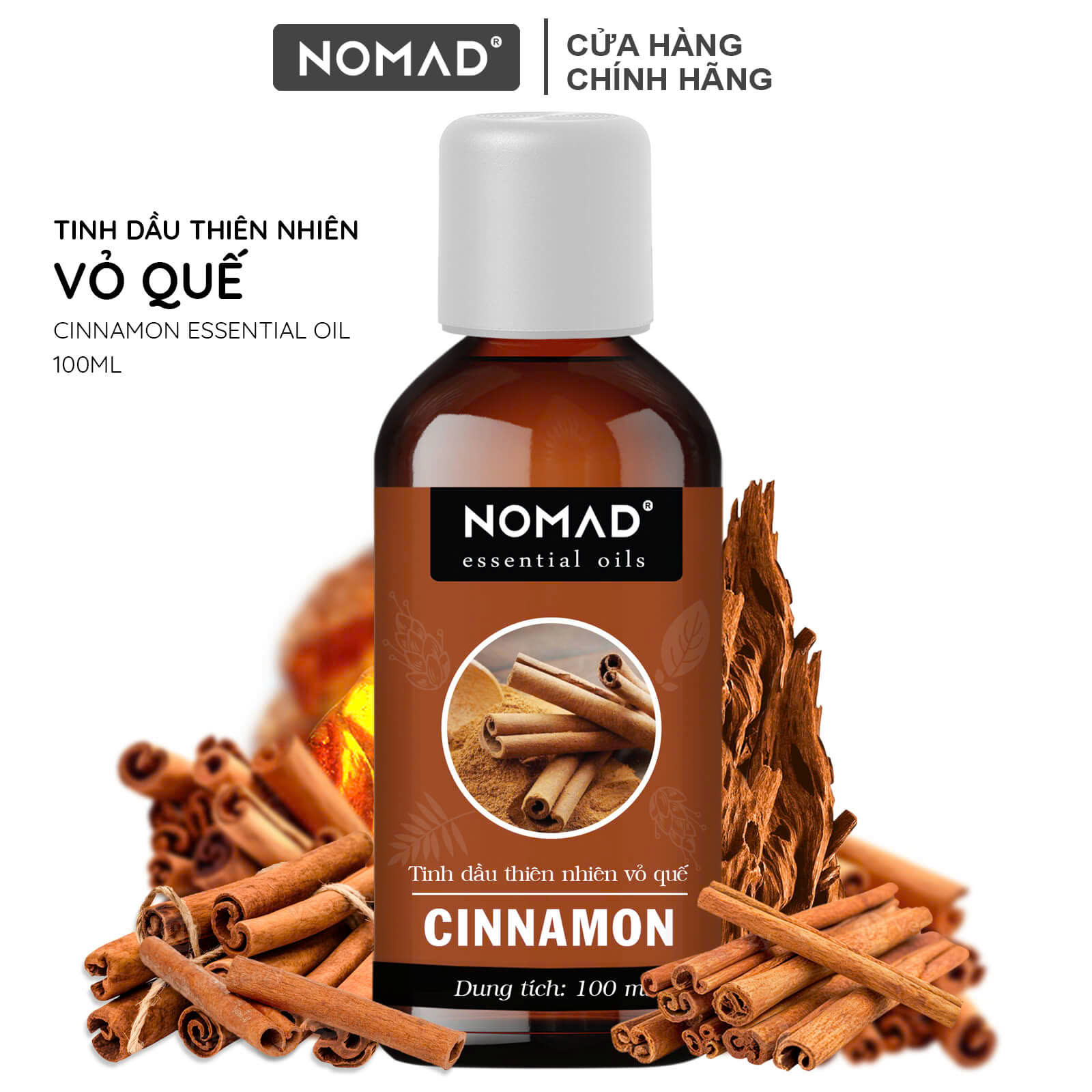 Tinh Dầu Quế Nguyên Chất Nomad Essential Oils Cinanmon