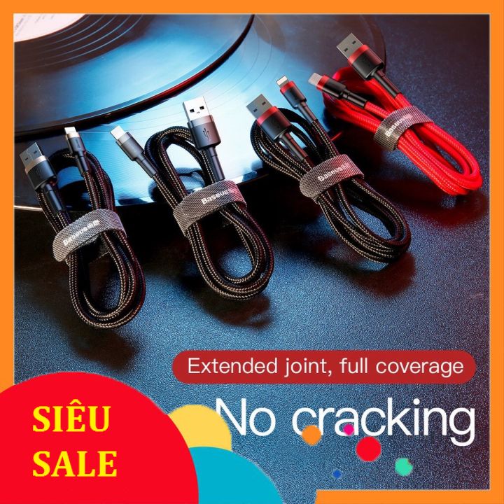 Cáp sạc nhanh Lightning siêu bền dùng cho iPhone - Baseus Cafule Cable