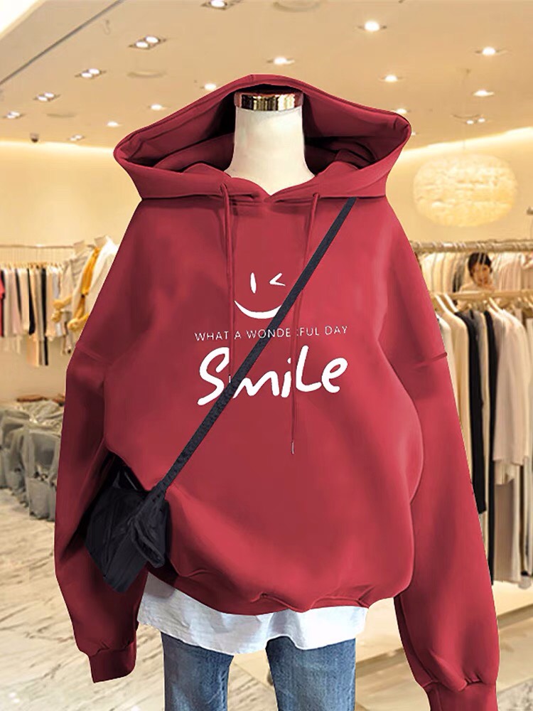 ÁO HOODIE NỈ COTTON MŨ 2 LỚP THỎ DORAA FOM RỘNG TAY BỒNG