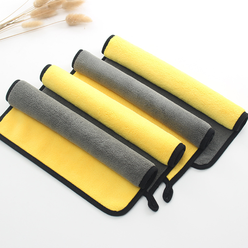 Khăn lau xe ô tô 2 mặt cao cấp sợi Microfiber