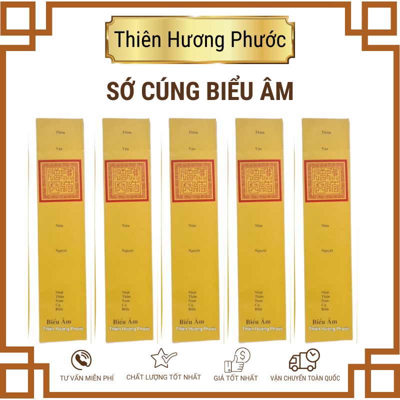 Sớ cúng biếu âm 1 tờ cấp vong, cầu danh, cầu duyên, cầu tài lộc, cầu tự, cầu thi đỗ đạt