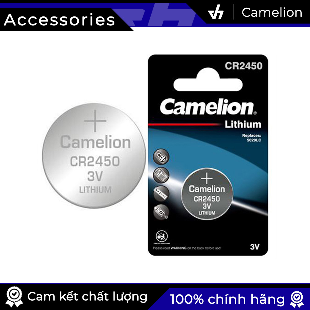 3 Pin Camelion CR2450 - Pin lithium 3V