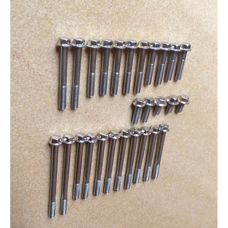 Full bộ ốc wave alpha (wave nhỏ, wave thấp, wave thái cũ (đầy đủ chi tiết, xi mạ đẹp chuẩn zin) | Thế Giới Thợ Xe