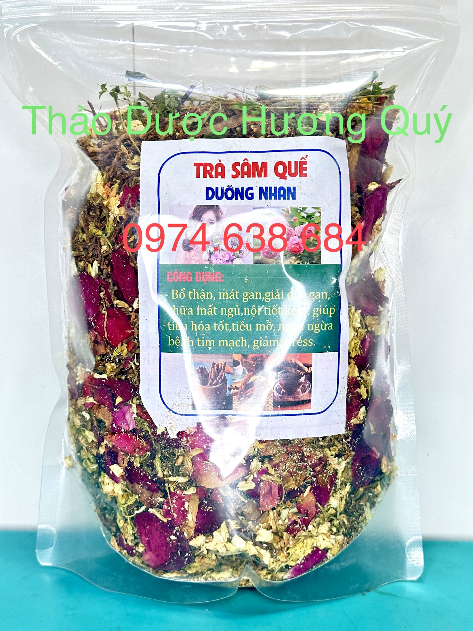 500g Trà Sâm Quế Dưỡng Nhan 8 vị (Bổ thận, Mát gan, Tiêu mỡ)