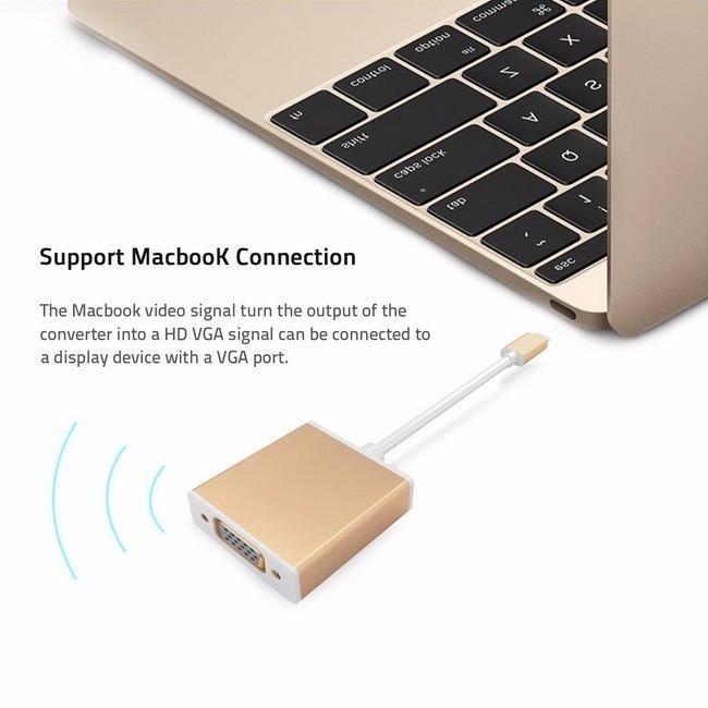Cáp chuyển USB Type C sang VGA độ nét cao Full HD 1080p