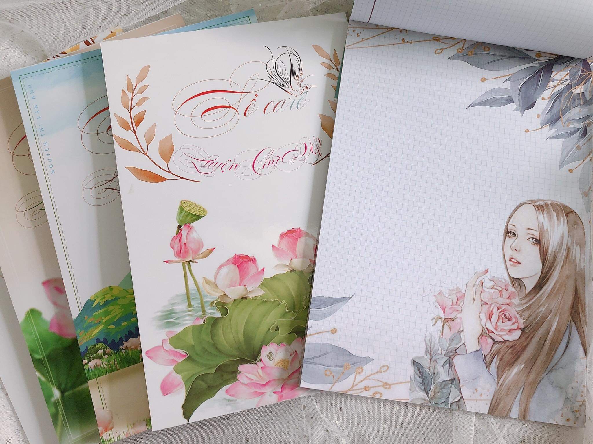 [HCM]Sổ caro hoa luyện chữ đẹp