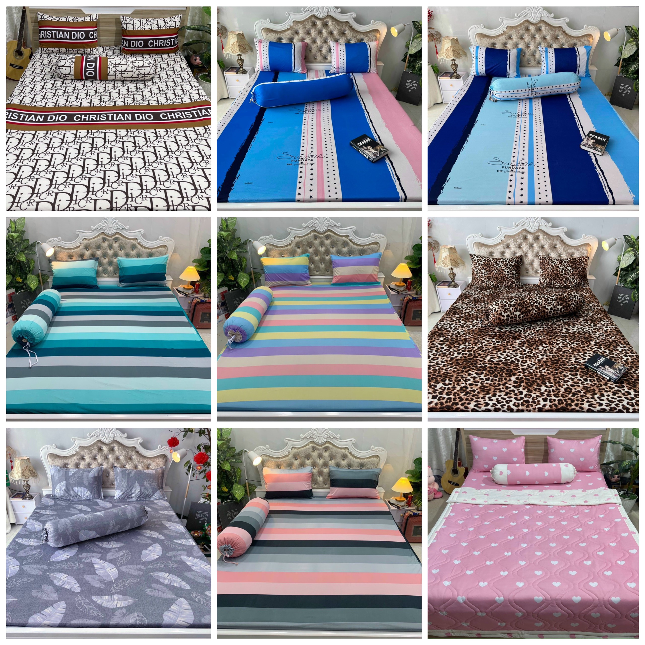 Bộ drap ga thun Hàn Quốc 2M2*2M(nệm 5-15cm) không mền