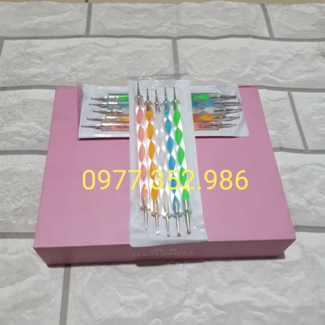 Sét chấm bi 2 đầu 5 cây đủ số từ đầu nhỏ đến đầu to