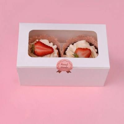 Hộp giấy đựng bánh cupcake 2 bánh - Set 5 cái