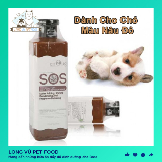 CHÍNH HÃNG Sữa tắm chó mèo SOS 530ml màu nâu đỏ - dành cho chó lông màu thumbnail