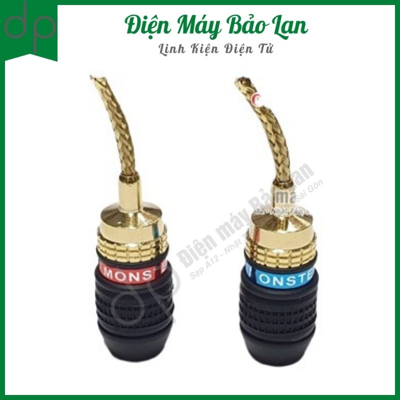 combo 02 Jack cắm loa mỏ chim mềm Monster cao cấp -dienmaybaolan