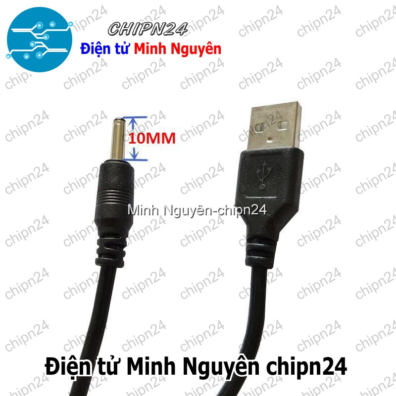 [1 sợi] (P80) Dây chuyển USB ra Jack DC 3.5MM Dài 80CM - HH005278