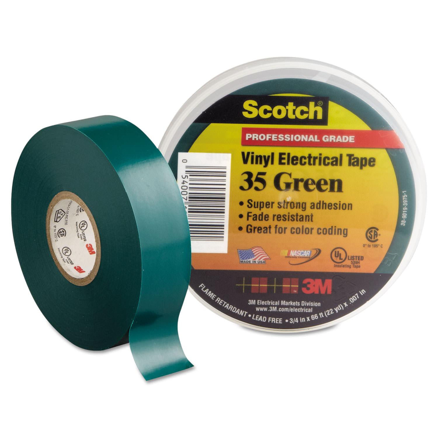 Băng keo điện - 3M 35 19mmx20.1m (Xanh lá cây)