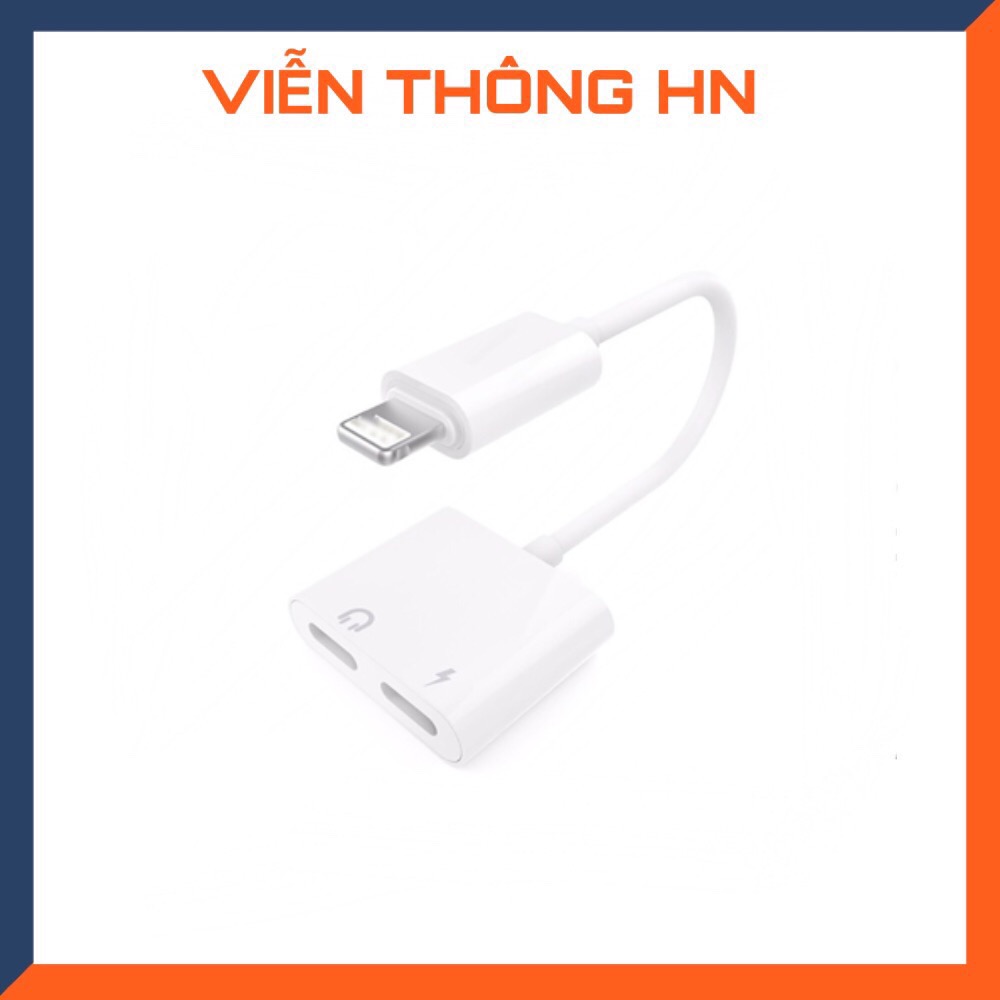 Vừa sạc vừa nghe bộ chuyển đổi cao cấp từ cổng lightning sang 2 cổng lightning - cáp chuyển đổi tai nghe cho iphone dùng bluetooth